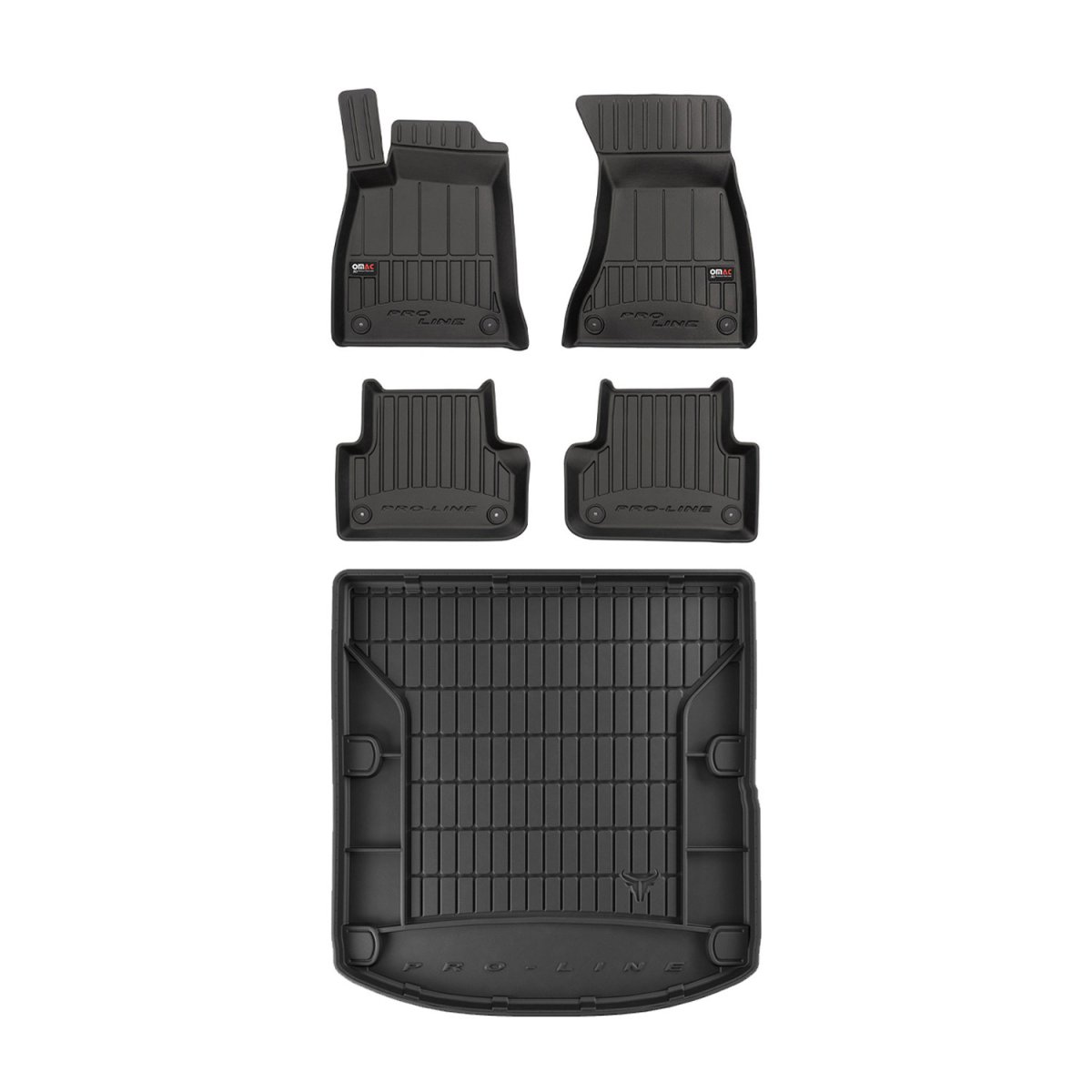 Audi S4 Floor-Trunk Mats - Omac - 3D Premium - Black - '15-'24